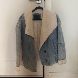 The Lucky Brand Sherpa lined denim jacket. Only worn a few times!